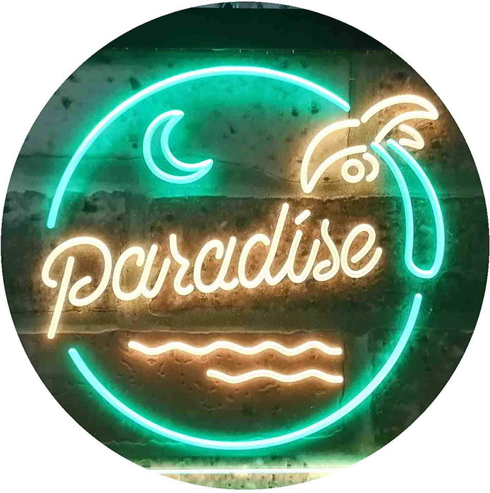 Beach Palm Tree Paradise Island LED Neon Light Sign - Way Up Gifts