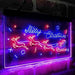 Merry Christmas Santa Claus Sleigh Reindeer LED Neon Light Sign - Way Up Gifts