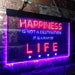Happiness is a Way of Life Quotes Bedroom Decor LED Neon Light Sign - Way Up Gifts