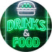 Hamburgers Drinks and Food LED Neon Light Sign - Way Up Gifts