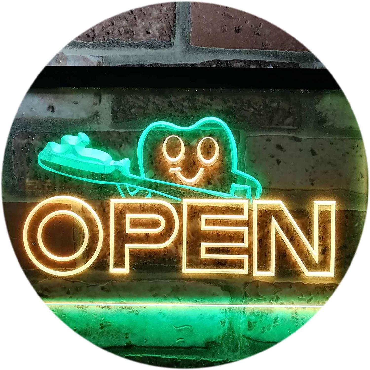 Open Toothbrush Dentist LED Neon Light Sign - Way Up Gifts