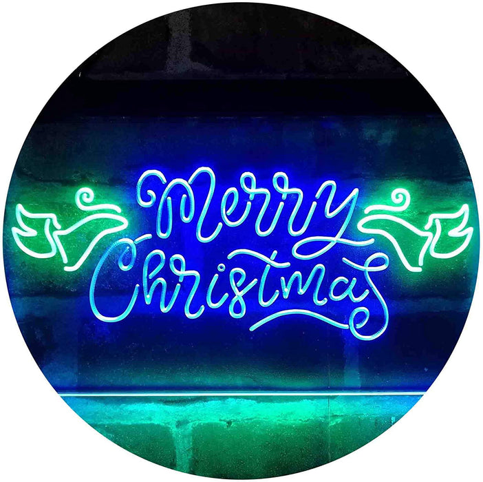 Merry Christmas Wing Decoration LED Neon Light Sign - Way Up Gifts