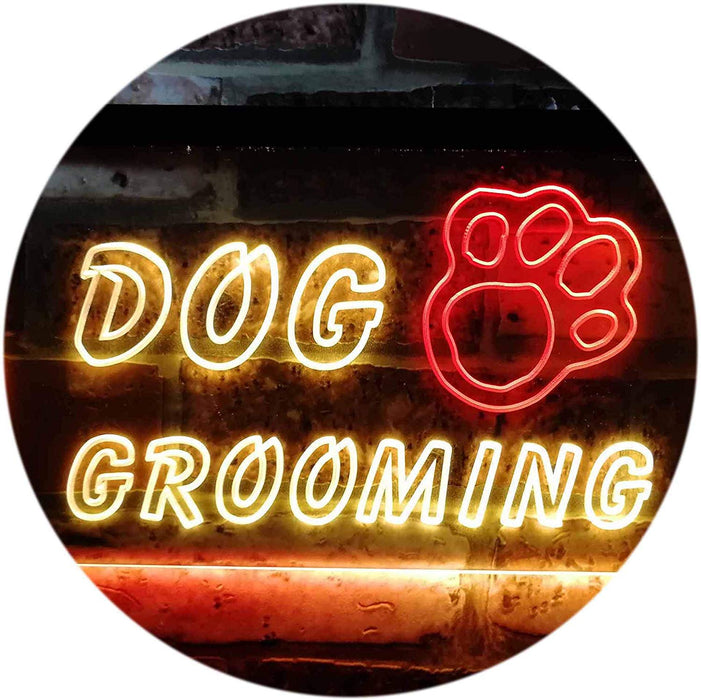  Metal Sign Led Light, Cat and Dog Grooming With Paw