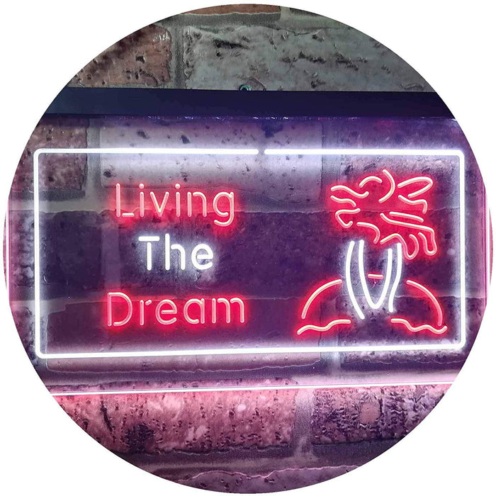 Paradise Island Living The Dream LED Neon Light Sign - Way Up Gifts