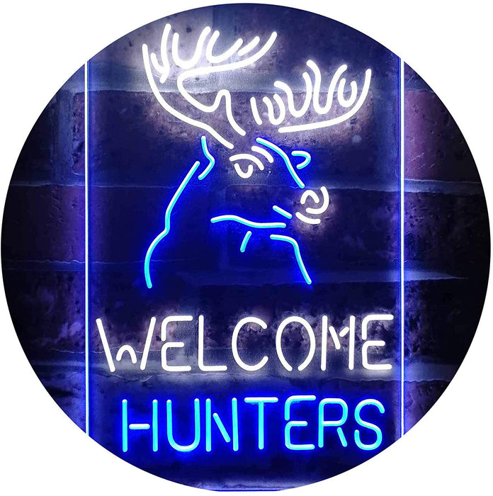 Hunting Store Cabin Decor Welcome Hunters LED Neon Light Sign - Way Up Gifts