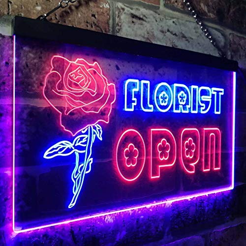 Flower Shop Florist Open LED Neon Light Sign - Way Up Gifts