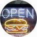 Hamburgers Burgers Open LED Neon Light Sign - Way Up Gifts