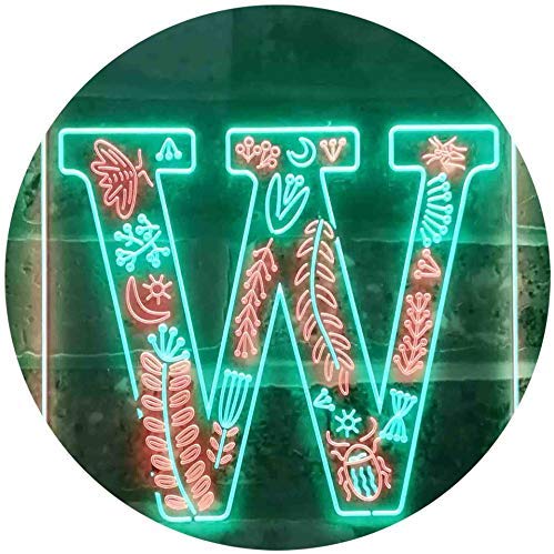 Family Name Letter W Monogram Initial LED Neon Light Sign - Way Up Gifts