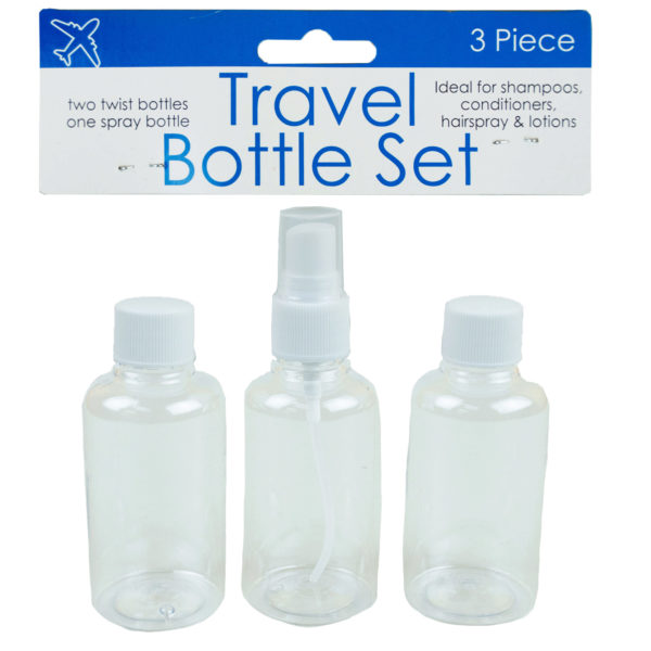 Travel Twist Top & Spray Bottle Set (Bulk Qty of 24) - Way Up Gifts