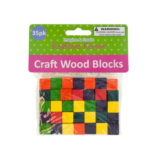 Colored Wooden Craft Blocks (Bulk Qty of 24) - Way Up Gifts