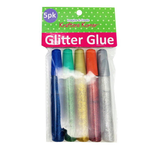 Five Pack Glitter Glue (Bulk Qty of 20) - Way Up Gifts