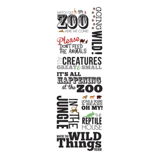 Momenta Stickers with 9 Zoo Phrases (Bulk Qty of 45) - Way Up Gifts