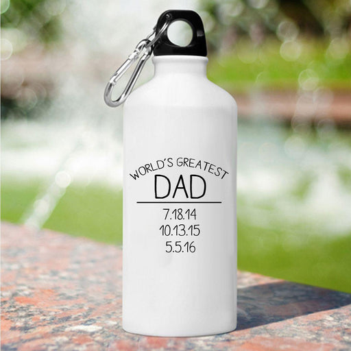 Personalized World's Greatest Dad Aluminum Water Bottle - Way Up Gifts