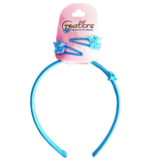 Creations 3 Piece Elephant Themed Headband & Clips Set (Bulk Qty of 30) - Way Up Gifts