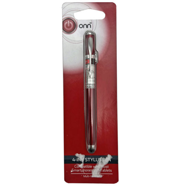 ONN Red 4-in-1 Stylus Pen LED Light Laser Pointer (Bulk Qty of 16) - Way Up Gifts