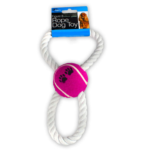 Figure 8 Rope and Ball Dog Toy (Bulk Qty of 24) - Way Up Gifts