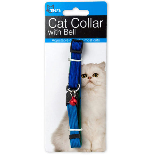 Multi-Color Cat Collar with Bell (Bulk Qty of 24) - Way Up Gifts