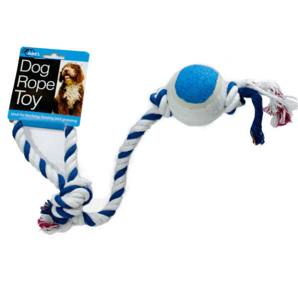 Dog Rope Tennis Ball Toy (Bulk Qty of 24) - Way Up Gifts