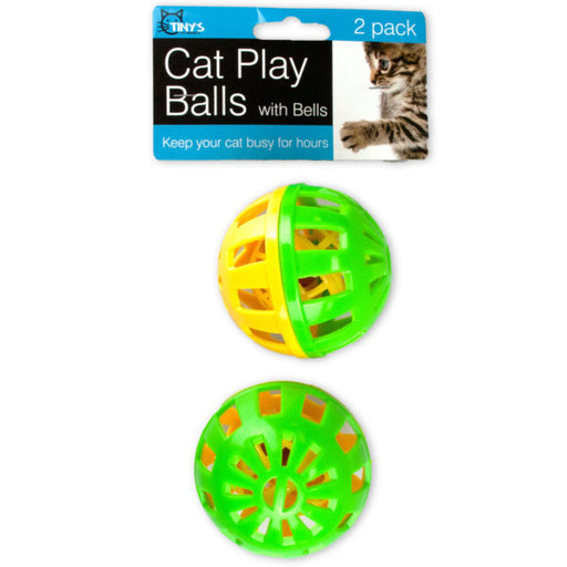 Cat Play Balls with Bells (Bulk Qty of 24) - Way Up Gifts