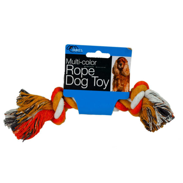Multi-Color Knotted Rope Dog Toy (Bulk Qty of 24) - Way Up Gifts
