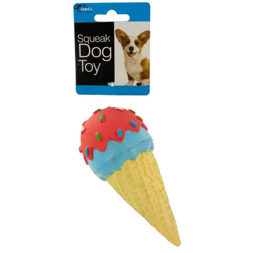 Ice Cream Cone Squeak Dog Toy (Bulk Qty of 12) - Way Up Gifts
