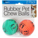 2 Pack Rubber Pet Chew Balls (Bulk Qty of 12 Packs) - Way Up Gifts