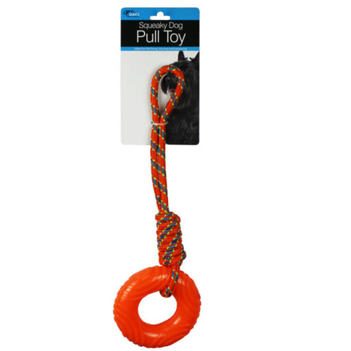 Rubber Ring with Rope Dog Pull Toy (Bulk Qty of 6) - Way Up Gifts