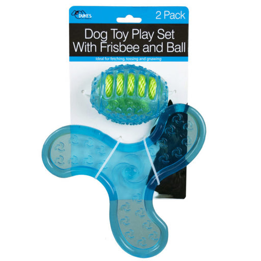 2 Pack Dog Toy Play Set With Frisbee and Ball (Bulk Qty of 3) - Way Up Gifts