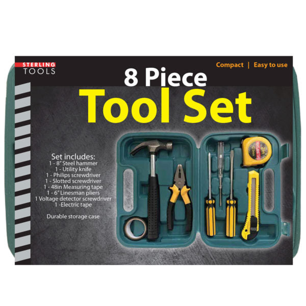 8 Piece Tool Set in Box (Bulk Qty of 2) - Way Up Gifts
