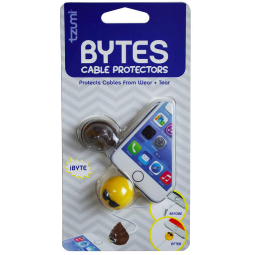 Cord BYTES 2 Pack Assorted Emoticon Cord Protectors (Bulk Qty of 24) - Way Up Gifts