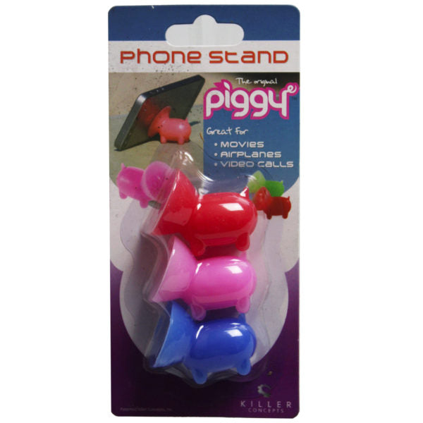 3 Pack Silicone Piggy Phone Stand (Bulk Qty of 24) - Way Up Gifts