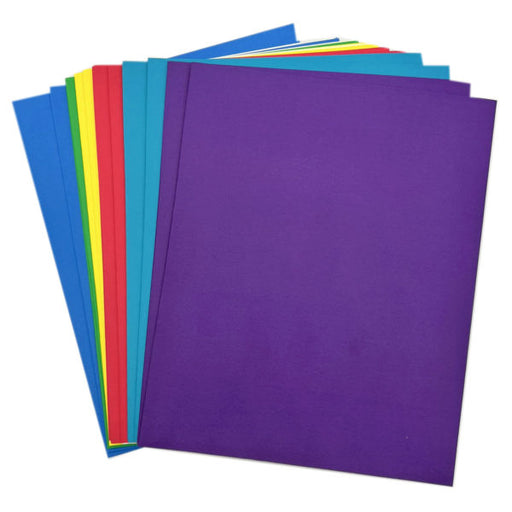 2 Pocket Paper Portfolio in Assorted Colors (Bulk Qty of 24) - Way Up Gifts
