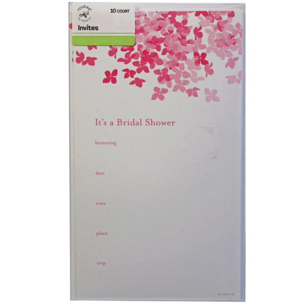 10ct pink hydrangea bridal shower invitation set (Bulk Qty of 36) - Way Up Gifts