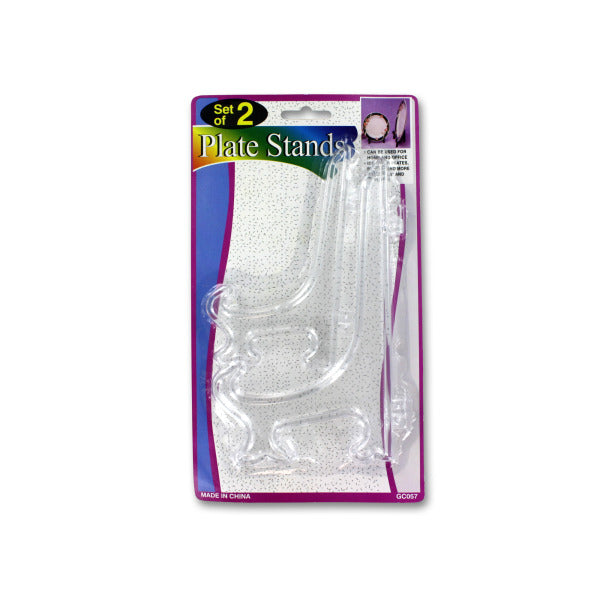 Clear Plate Stands (Bulk Qty of 24) - Way Up Gifts