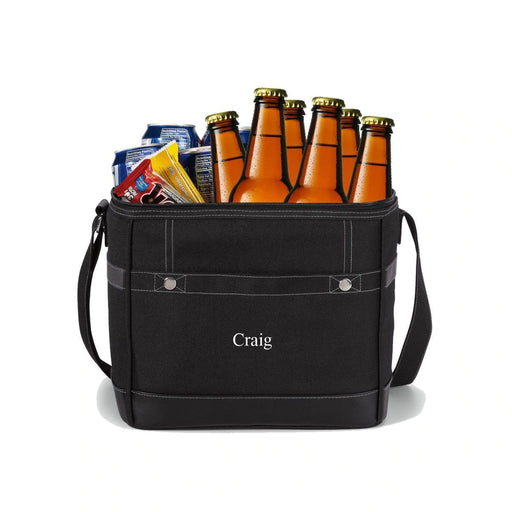 Personalized 12 Bottle Trail Cooler Bag w/ Attached Bottle Opener - Way Up Gifts