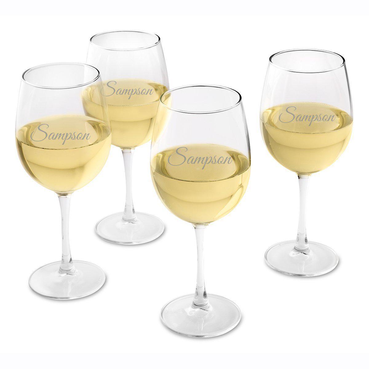 Personalized Wine Glasses - Set of 4