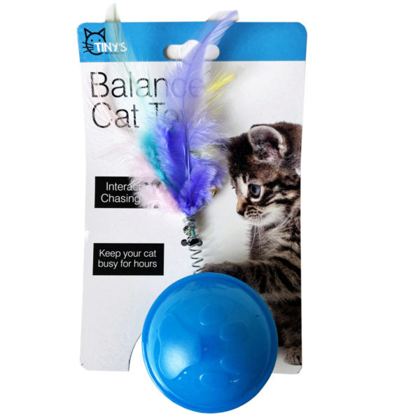 Balance Cat Toy With Feathers (Bulk Qty of 12) - Way Up Gifts