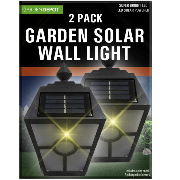 Outdoor LED Solar Wall Lamp (Bulk Qty of 2) - Way Up Gifts
