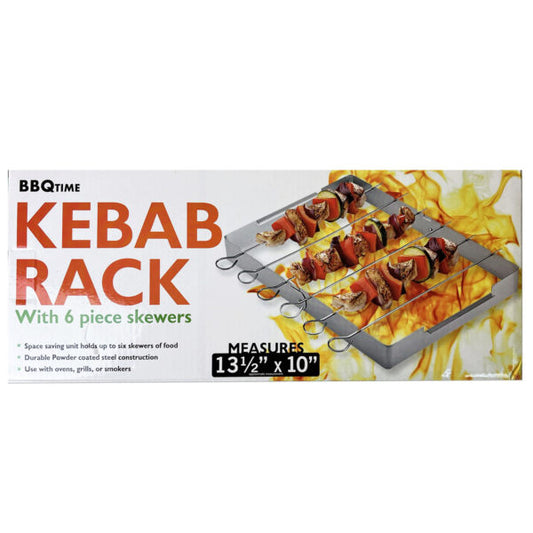 Kebab Rack Set with 6 Piece Skewers (Bulk Qty of 2) - Way Up Gifts
