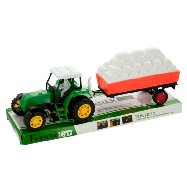 Friction Farm Tractor Truck & Trailer Set (Bulk Qty of 6) - Way Up Gifts