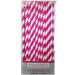 pink stripe paper straws 24 count (Bulk Qty of 24 Packs) - Way Up Gifts