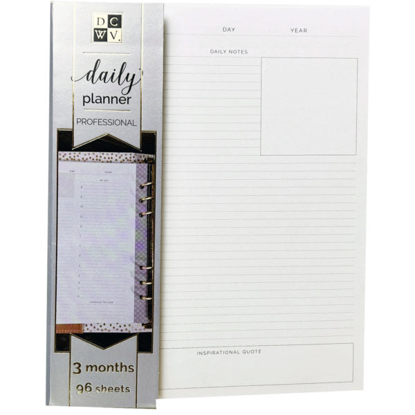 American Crafts 96 Sheet 6.6" x 8.3" 3 Month Daily Professional Planner (Bulk Qty of 12) - Way Up Gifts