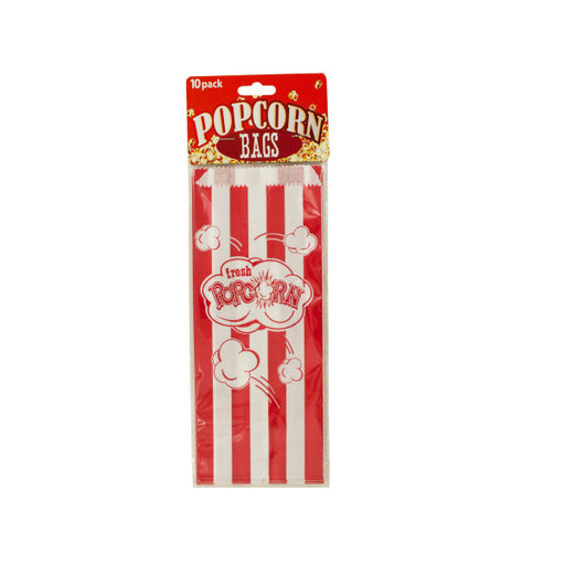 Striped Paper Popcorn Bags (Bulk Qty of 24 Packs) - Way Up Gifts