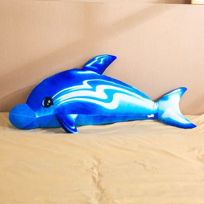 Dolphin Stuffed Animal Unique Big Colorful Plush Toy - Way Up Gifts