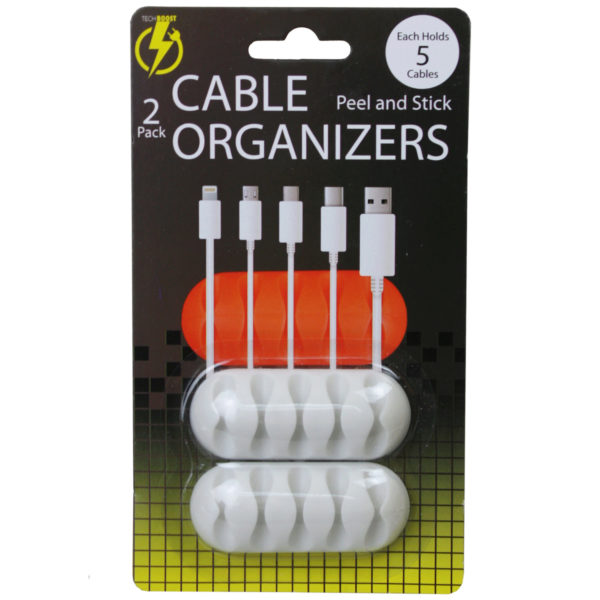 2 Pack Cable Organizer (Bulk Qty of 24 Packs) - Way Up Gifts