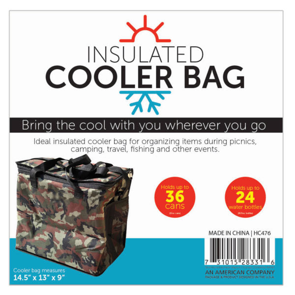 Camouflage Folding Insulated Cooler With Travel Strap - Way Up Gifts