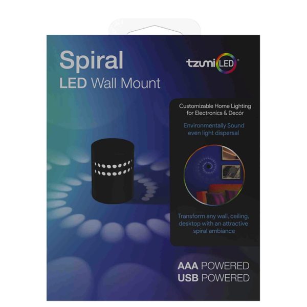 Tzumi LED Spiral LED Wall and Ceiling Light (Bulk Qty of 3) - Way Up Gifts
