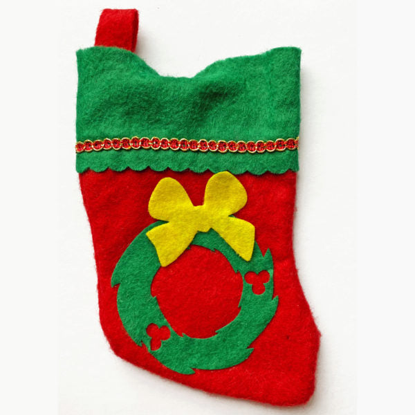 Christmas Mini Stockings Wreath Theme (Bulk Qty of 30) - Way Up Gifts
