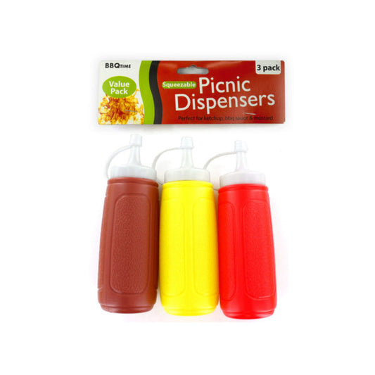 Picnic Condiment Dispensers (Bulk Qty of 12 Packs of 3) - Way Up Gifts