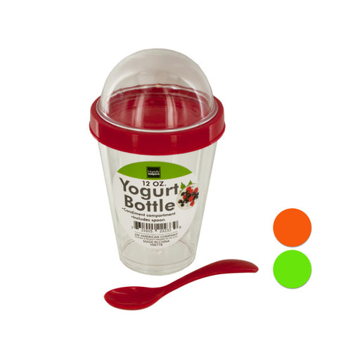 12 oz. Yogurt Cup with Top Compartment & Spoon (Bulk Qty of 8) - Way Up Gifts